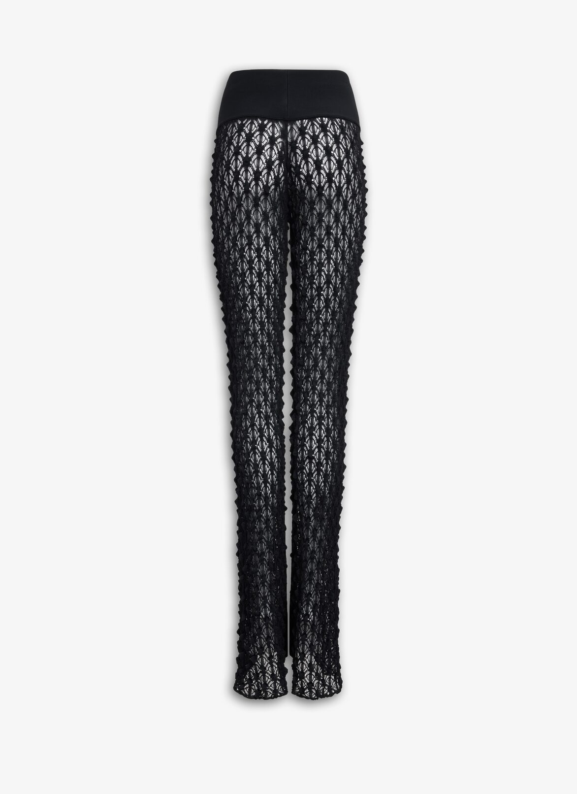 LACE KNIT PANTS  ALAÏA BLACK LACE KNIT PANTS